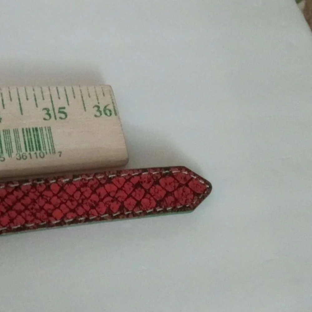 Liebeskind Berlin Women's Cow Leather Coral & Green Preowned